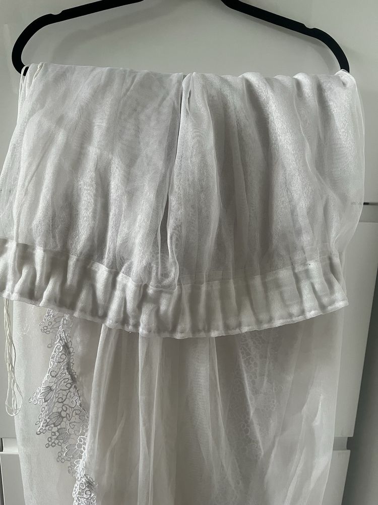 GLAMOUR gotowe duże piękne firanki z gipiurą 4mx160 cm