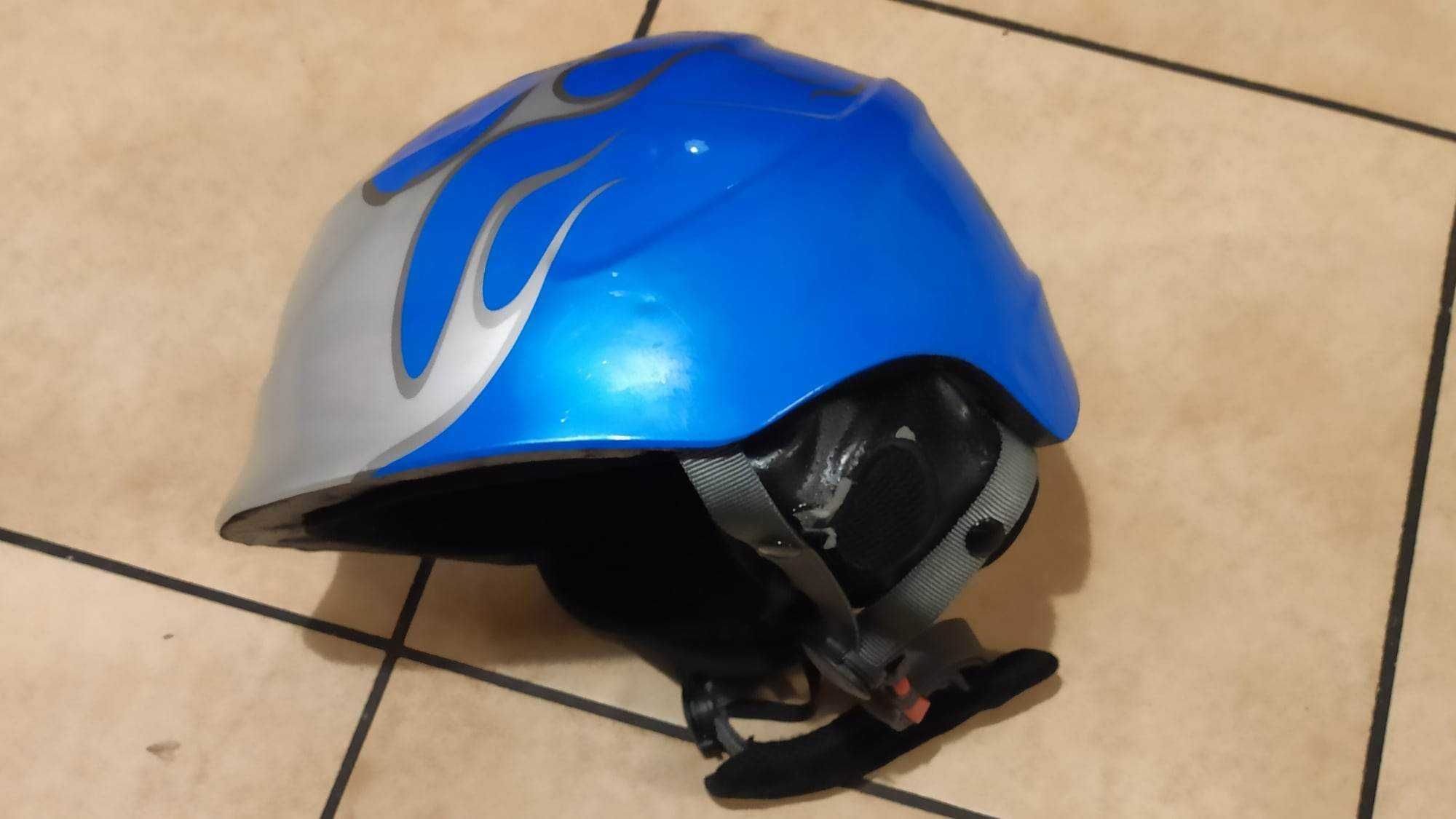 Kask narciarski, niebieski, rozmiar M/L 54-58