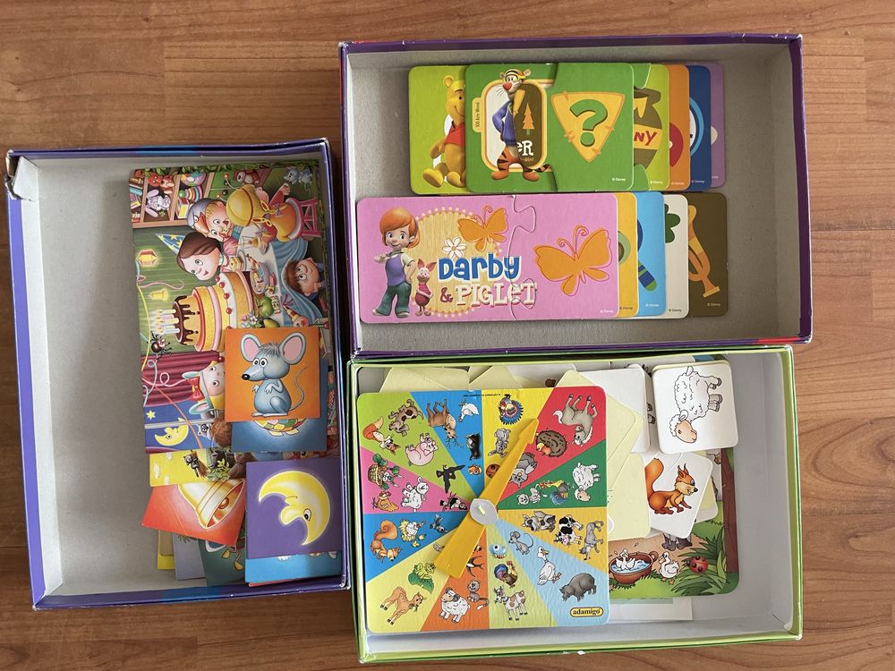 Zestaw gier i ukladanek edukacyjnych dla dziecka 3+