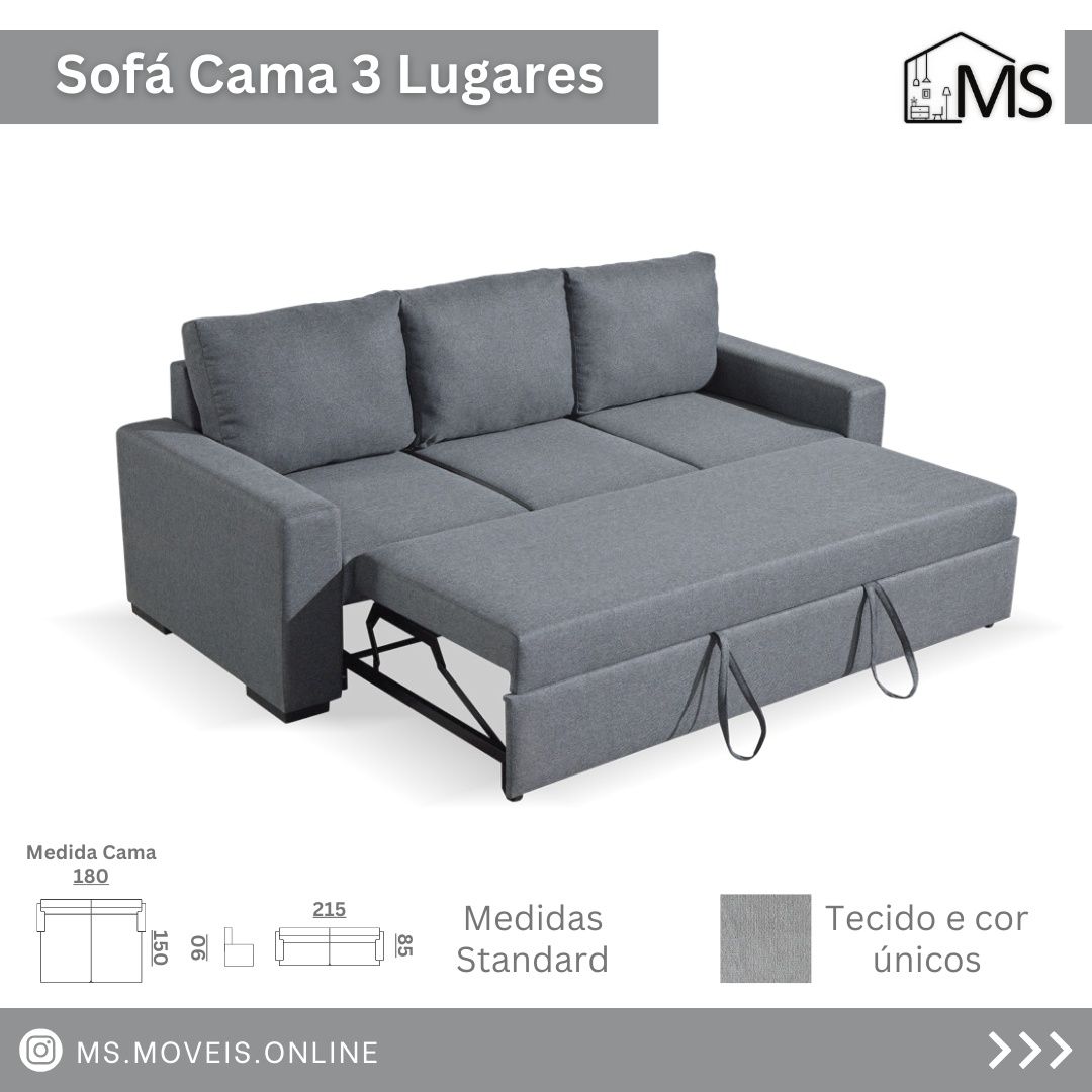 Sofá Cama de 2 ou 3 Lugares - NOVOS desde 420€