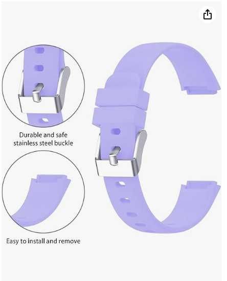 Silikonowy pasek do zegarków Fitbit Luxe fioletowy TopPerfekt