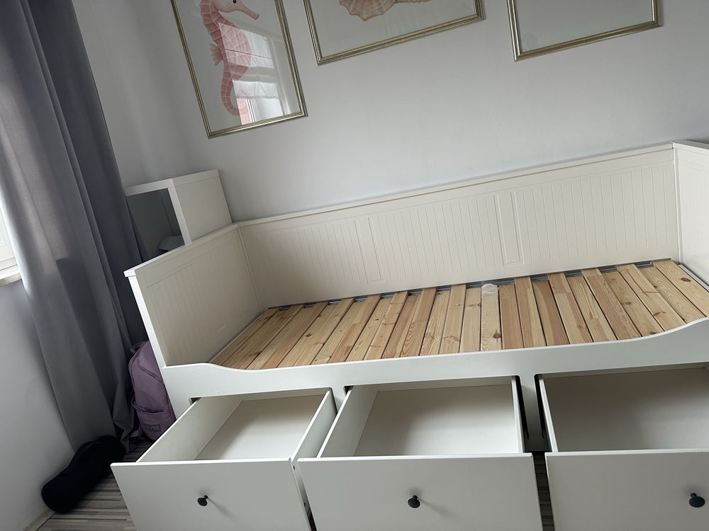 Łóżko Ikea Hemnes 80x200cm + dwa materace
