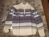 Żakardowy sweter z kołnierzem na suwak Atlas For Men
