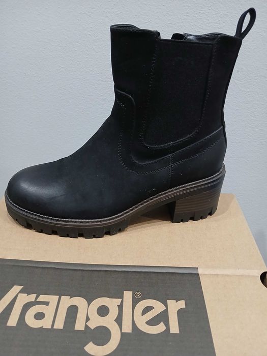 Botki kozaki czarne Wrangler rozm 39 wkł.25cm.idealne