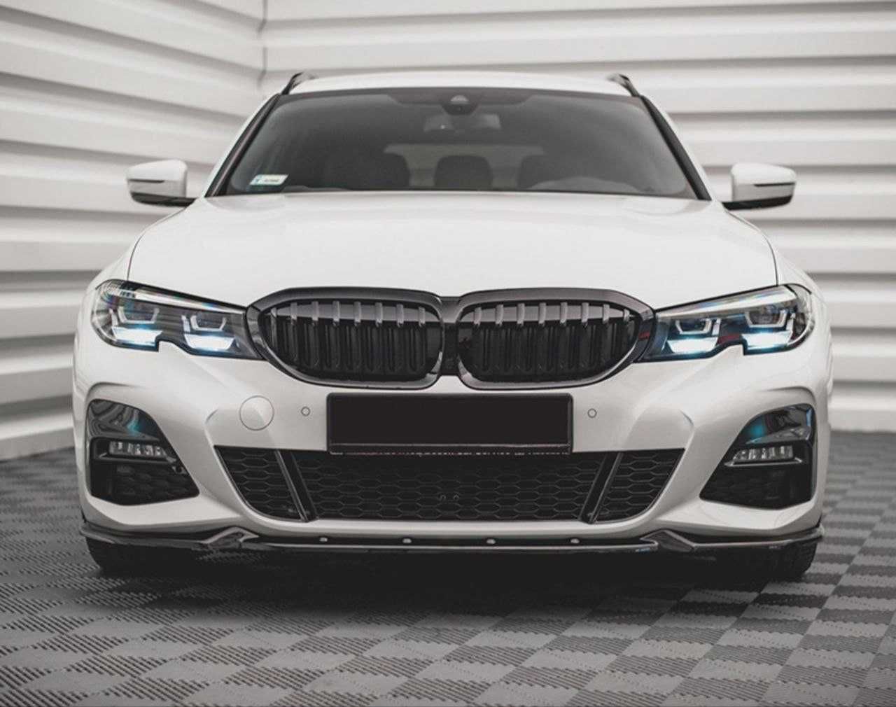 Сплиттер BMW 3 G20 стиль Maxton Design цельный дифузор спойлер cплiтер