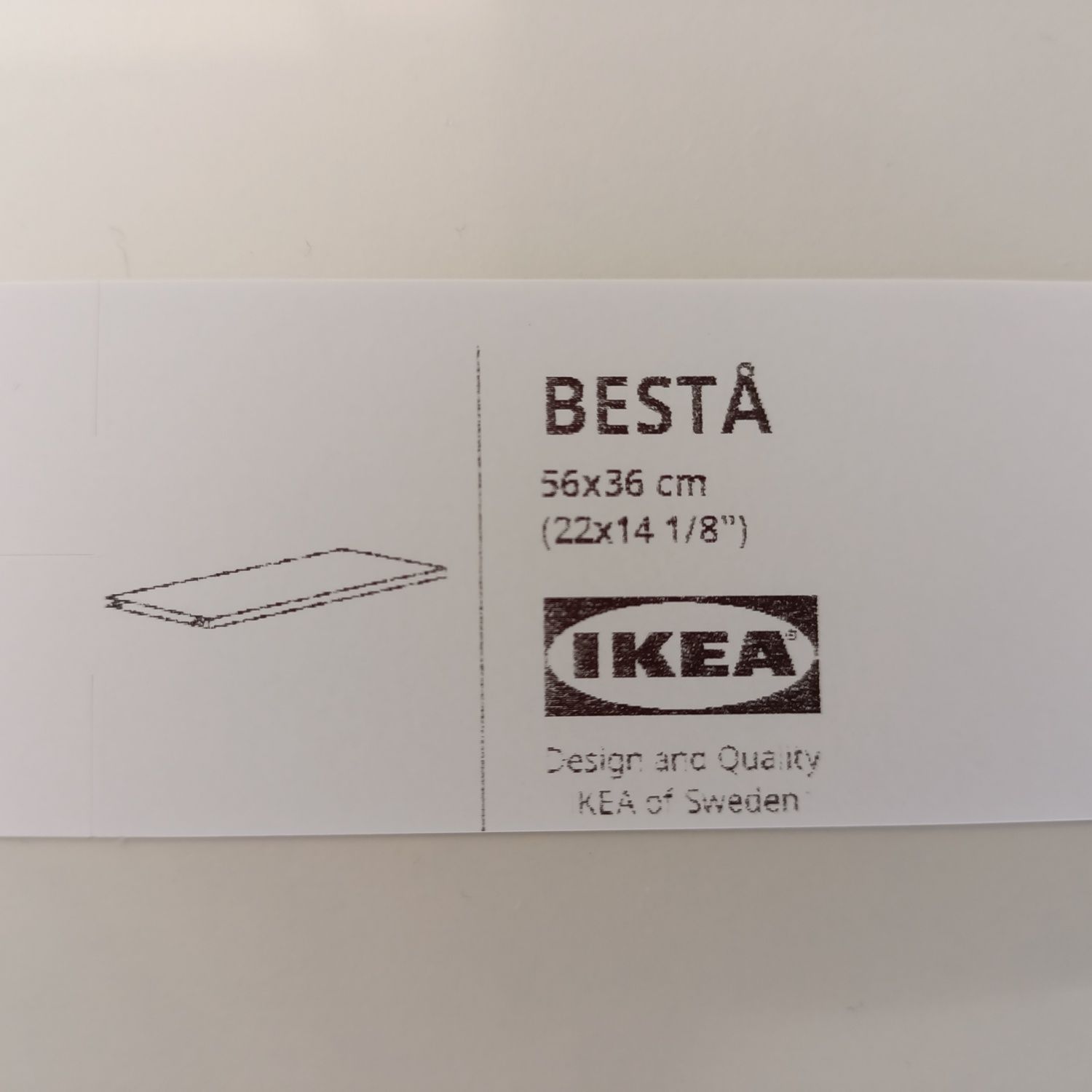 Półka biała BESTA IKEA 56 x 36 cm