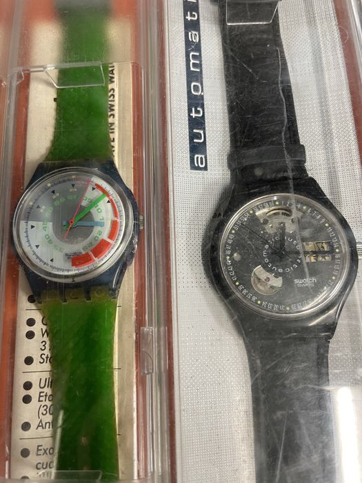 Swatch coleção nas caixas
