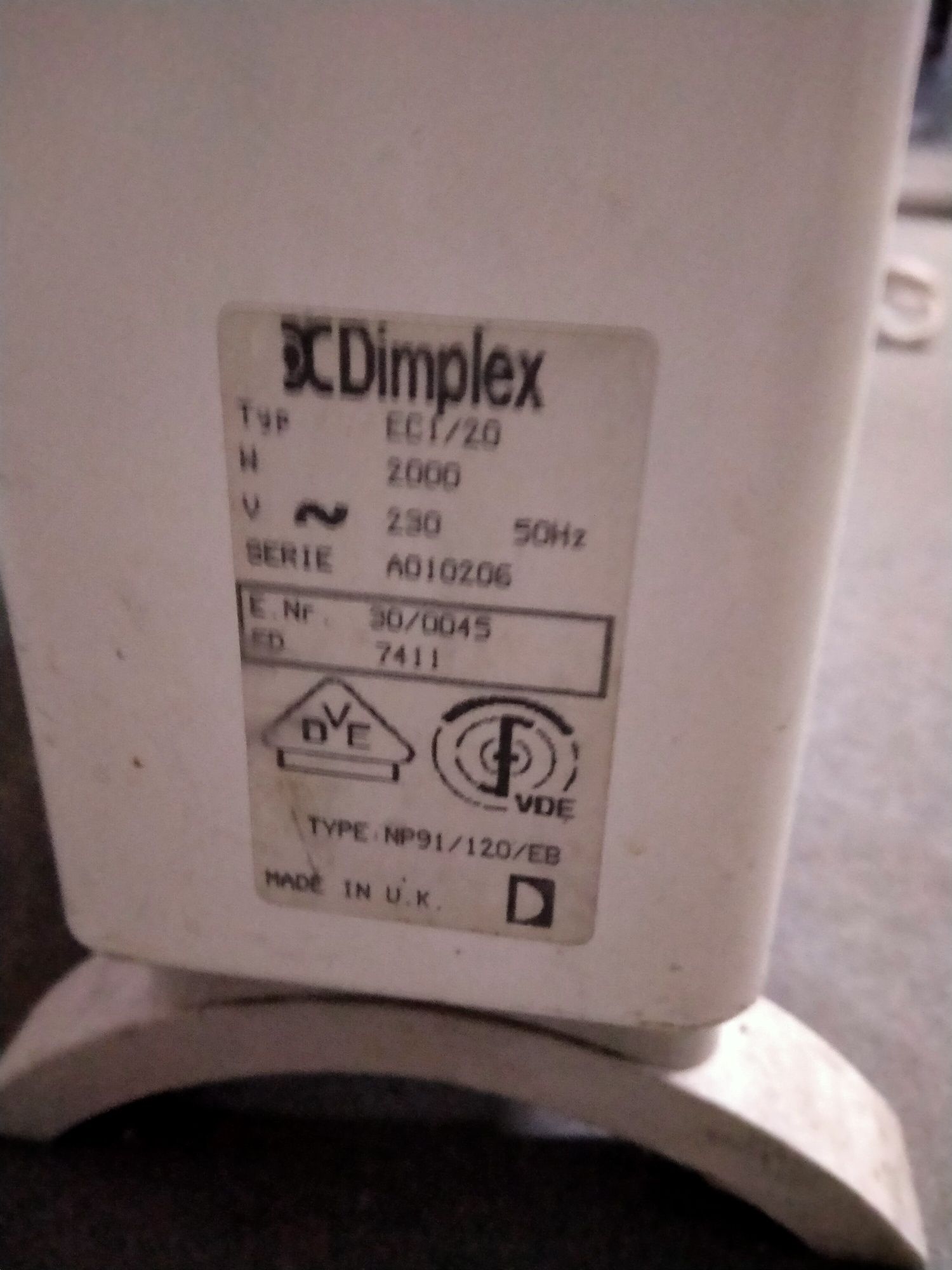 Grzejnik elektryczny Dimplex .