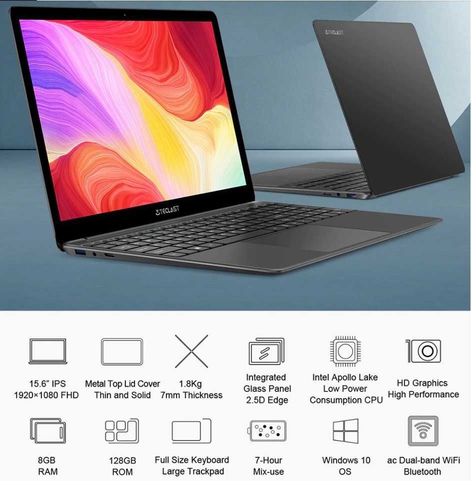 Teclast F15S 15.6" 1920x1080 FHD Intel Celeron N3350 6/256GB Подарки