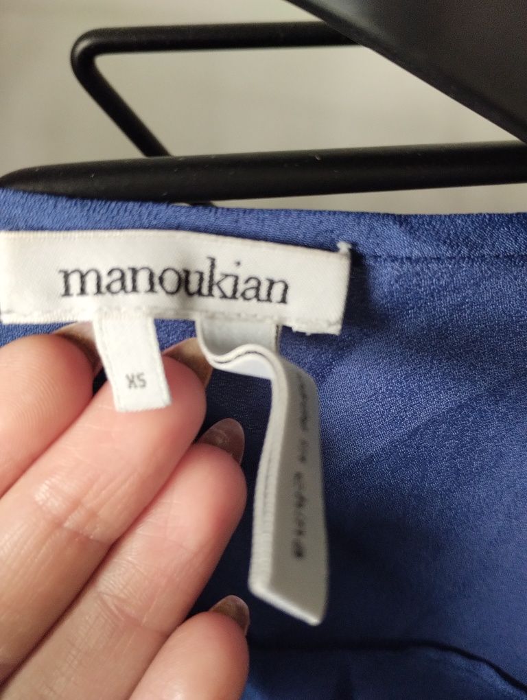 Bluzka Manoukin XS - S bluzka satynowa z kieszonkami