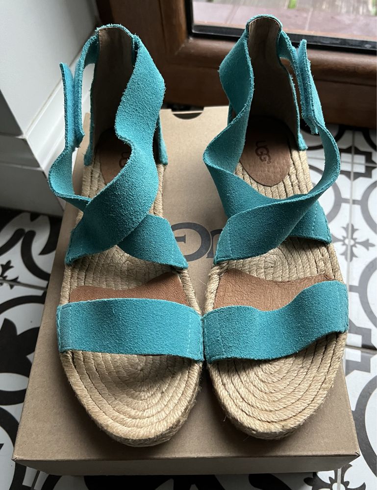 Sandały damskie Espadryle UGG turkusowe rozmiar 39