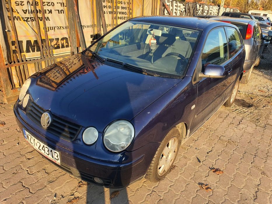 volkswagen polo 9n LB5N maska zderzak lampa grill błotnik drzwi zbiornik paliwa szyba lusterko