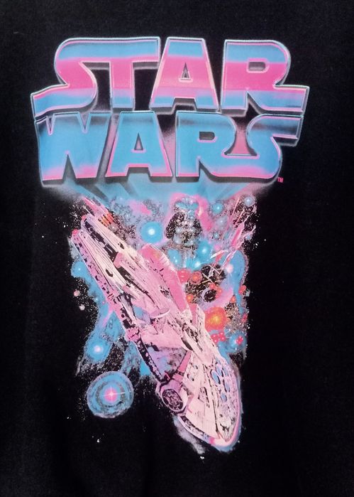 Czarna bluza z kapturem h&m rozmiar L star wars