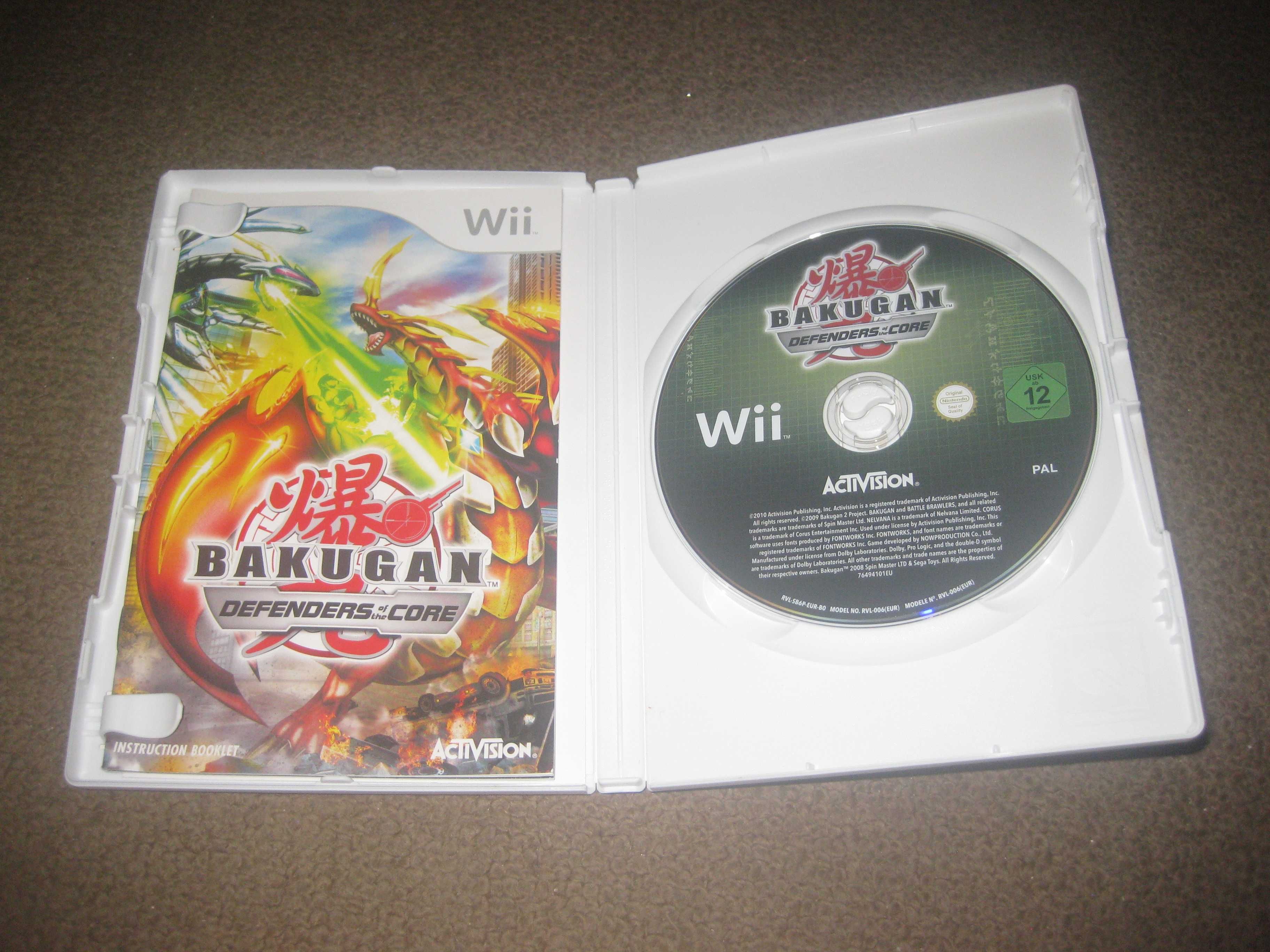 Jogo "Bakugan: Defenders Of The Core" para a Nintendo Wii/Completo!