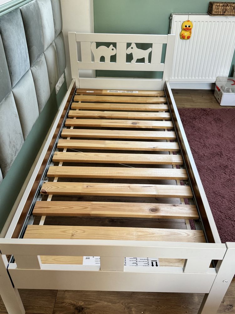 Łóżko dziecięce Ikea 160x70 ( łóżko + materac + barierka)