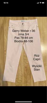 Gerry Weber 36 Irina 3/4  damskie spodnie capri rybaczki lato bawełna