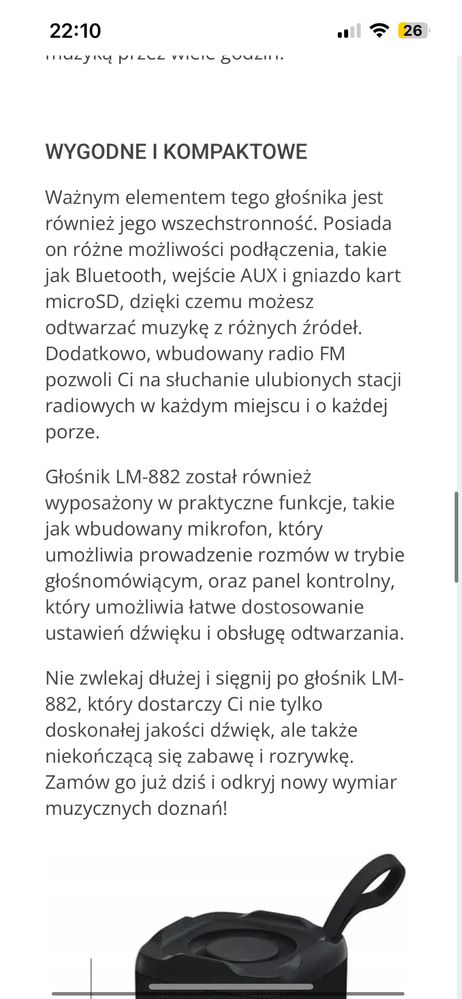 Nowy przenośny głośnik wielokolorowy