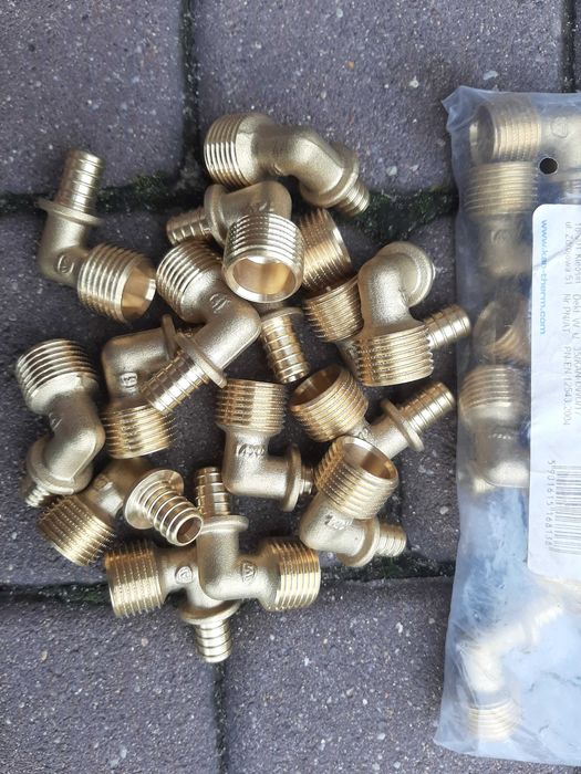 kolano hydrauliczne 90 mosiężne kan therm push