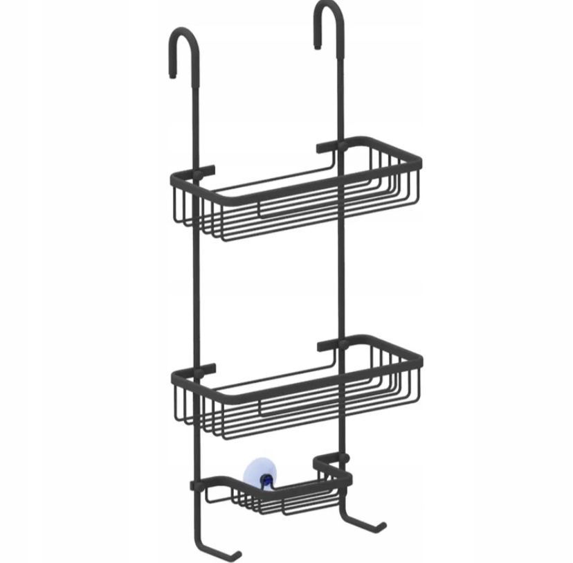 Półka łazienkowa wisząca z półką pod prysznic
