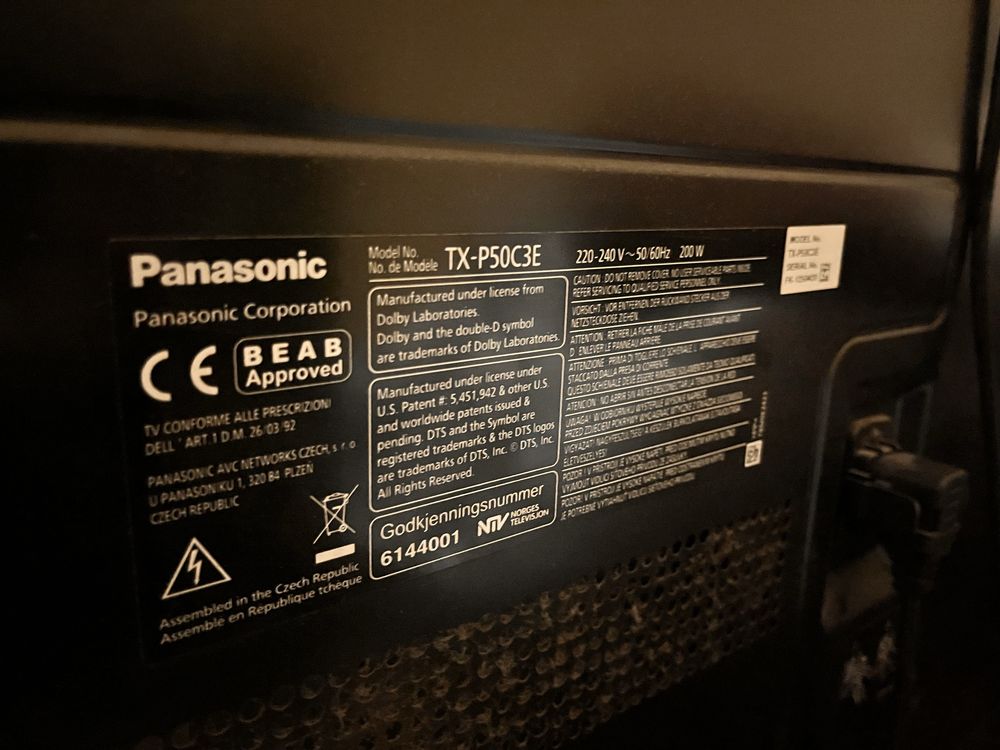 Telewizor Panasonic TX-P50C3E Plazma