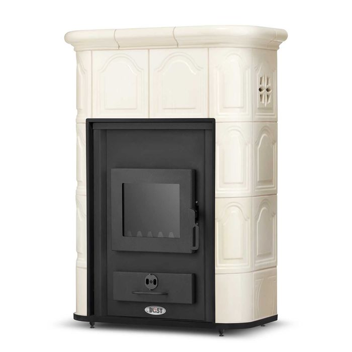 Piec kominek kaflowy ceramiczny PERUGGIA CREAM z płaszczem wodnym CO