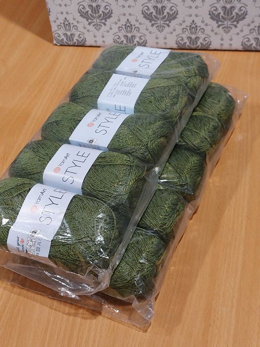 włóczka Yarnart Style 679 - oliwkowa zieleń - 10 motków, 0,5 kg