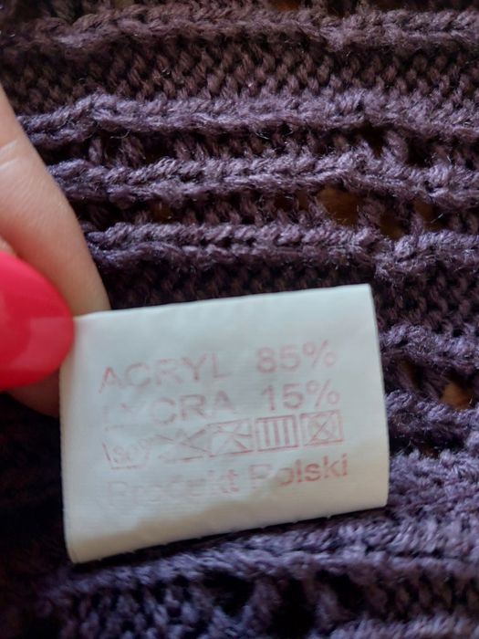 Sweter kardigan ażurowy