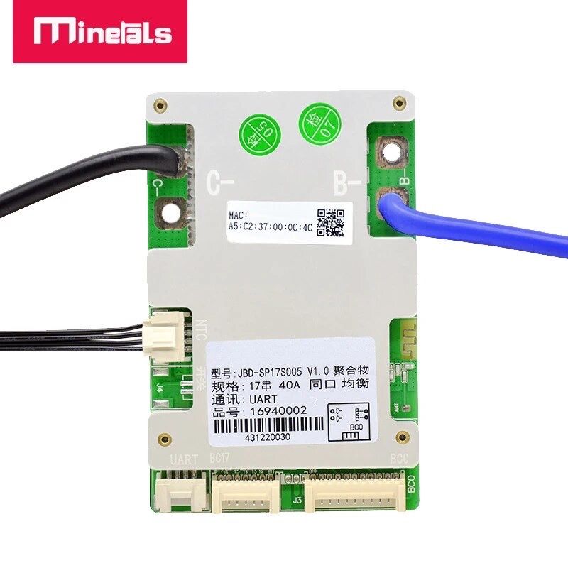 Smart BMS 17S 10-17S 40A Xiaoxiang JBD Балансир смарт бмс 10S 13S 16S