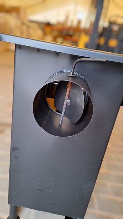 Ogrzewacz pomieszczeń piec kominek szamotowy stalowy koza 13 szamotów