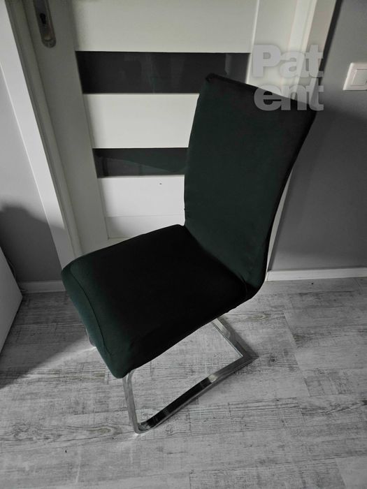 Pokrowce na krzesła elastyczne 4 sztuki butelkowa zieleń