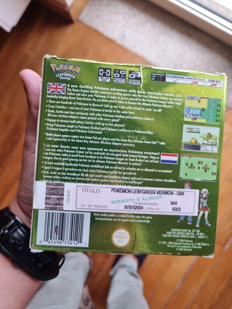 Pokemon LeafGreen Gameboy advance com caixa