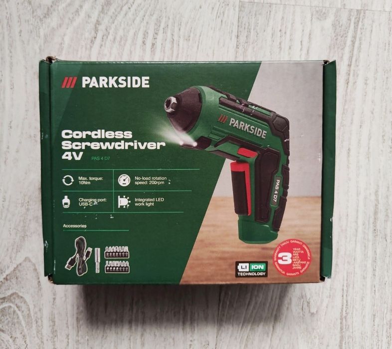 Акумуляторна викрутка Parkside PAS 4 D7 (з Німеччини)