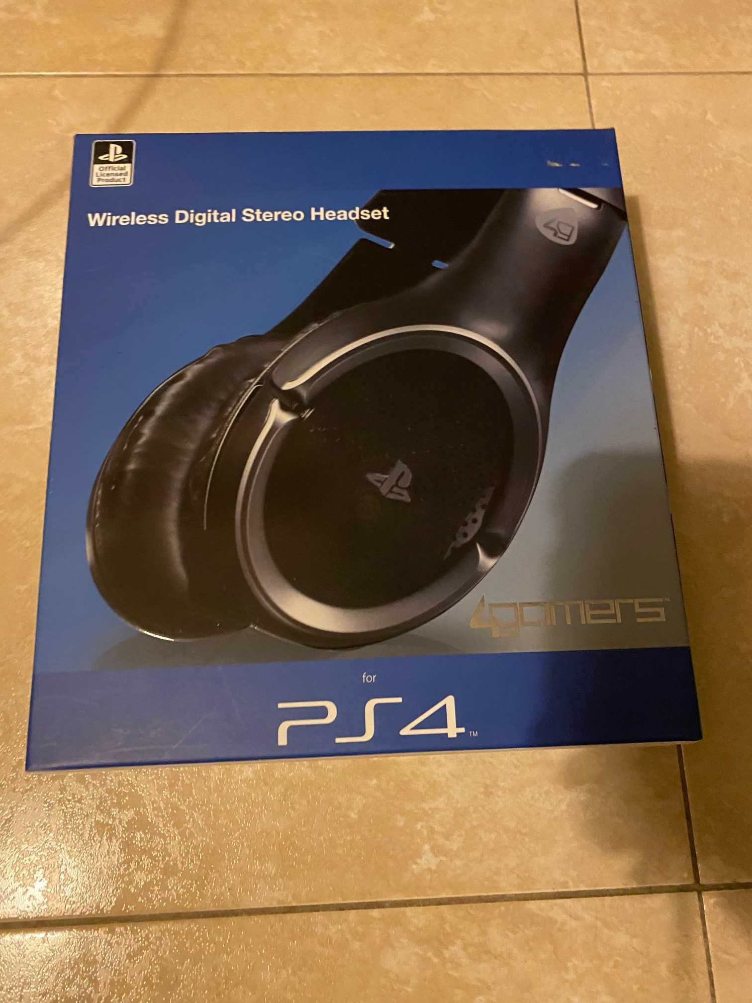 Caixa Headset Wireless PS4 4 Gamers Completa em ótimo estado