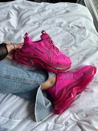 Buty Balenciaga Triple S clear sole pink