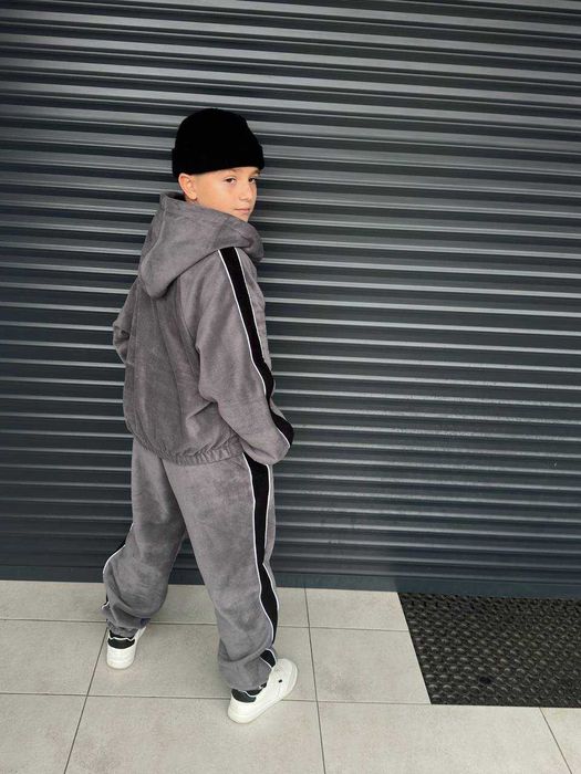 Зимовий хлопчачий костюм на двосторонньому флісі.3 кольори, 134-164р