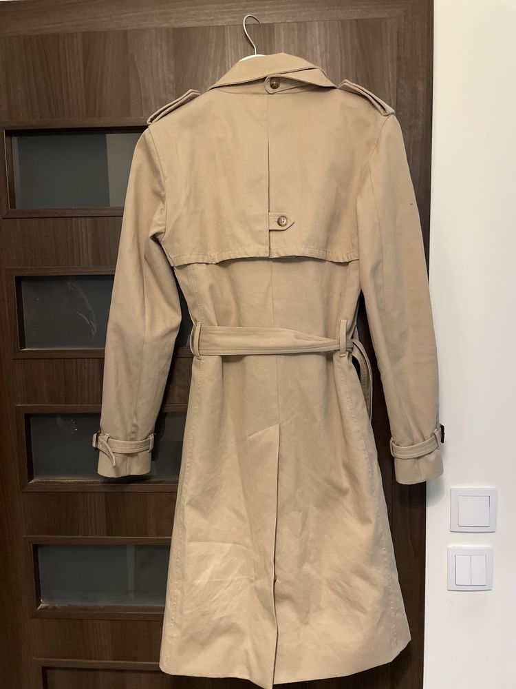 Massimo Dutti trencz XS/S beżowy