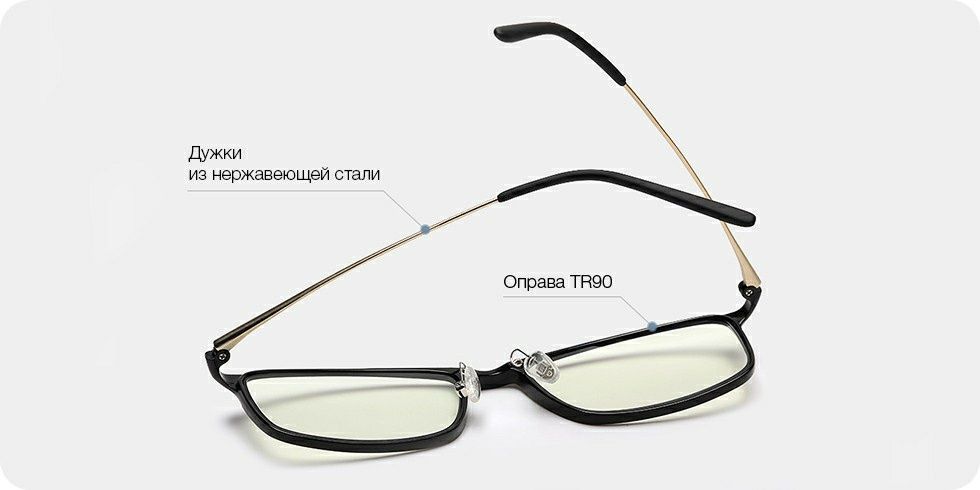 Очки Xiaomi Mijia Anti-Blue TR90 Light Glasses HMJ01TS mi home защита