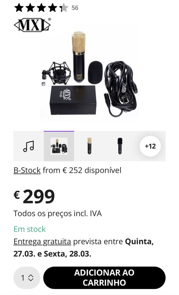 MXL V69M Microfone de estúdio condensador a válvula