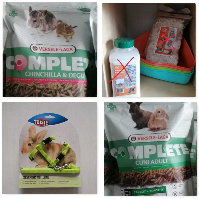 Alimentação e acessórios para roedores, peixes e aves MATERIAL NOVO