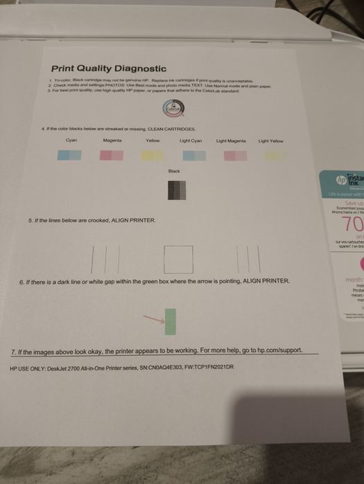 Urządzenie wielofunkcyjne drukarka HP Deskjet 2710 gw + uzupełnienie