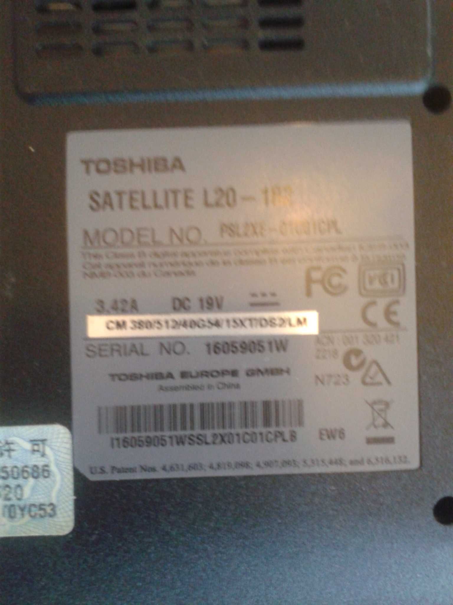 laptop toshiba l20-182