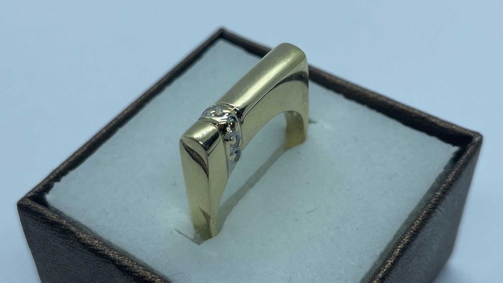 Złoty pierścionek z cyrkoniami 4,52 p585 r13 /ST złoto