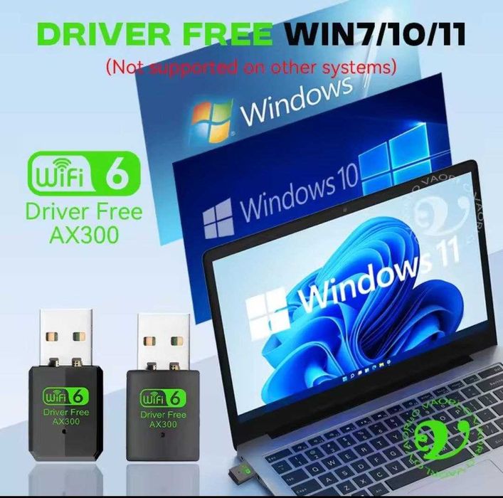 USB = WiFi адаптер AX300 сетевая карта 300 Мбит/с