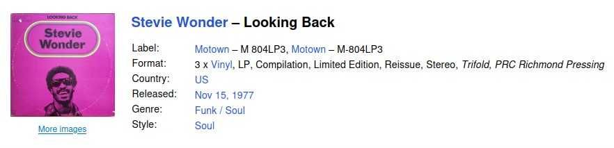 Stevie Wonder - Looking Back - 3LP