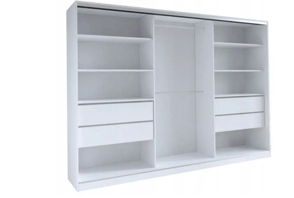 Biała przesuwna szafa