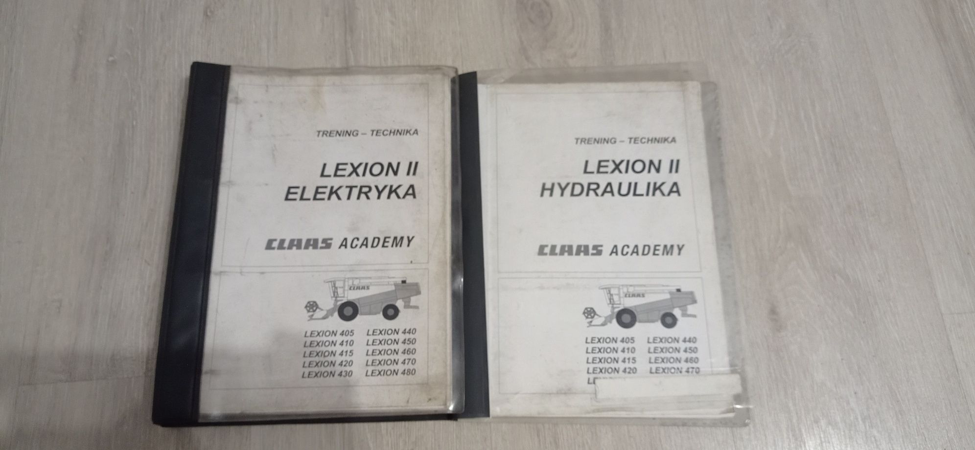 Claas lexion 405-480 książki hydraulika elektryka