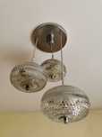 Trzypunktowa lampa sufitowa UFO, Polam Bielsko-Biała, lata 70 vintage
