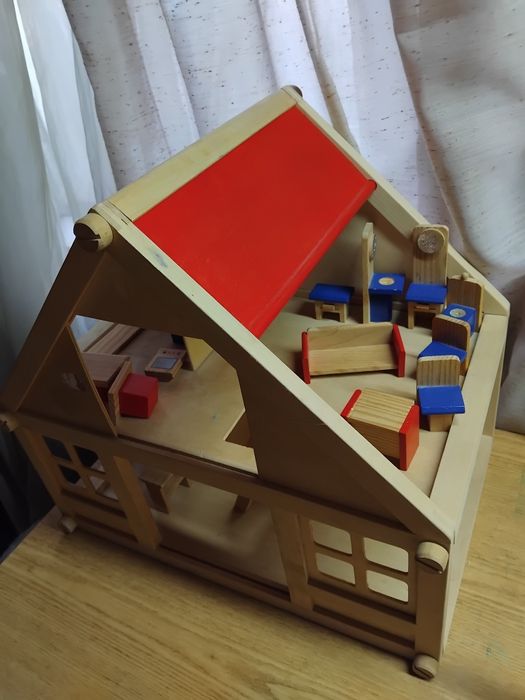 Домик для кукол с мебелью и прочим разборный кукольный домик