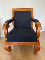 Fotel biedermeier Wiedeń antyk czereśnia 100% oryginał XIX w 200 lat