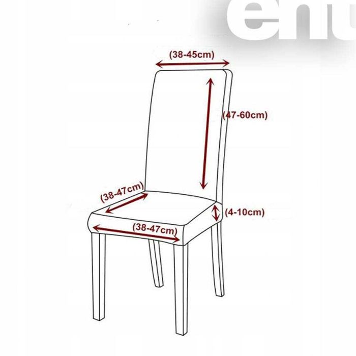 Pokrowce na krzesła szare żakardowe kratka 4 szt siwe